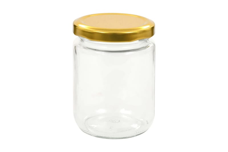 Syltetøyglass med gult lokk 96 stk 230 ml - Husholdning - Matlaging & Baking - Kjøkkenutstyr - Bokser & syltetøyglass