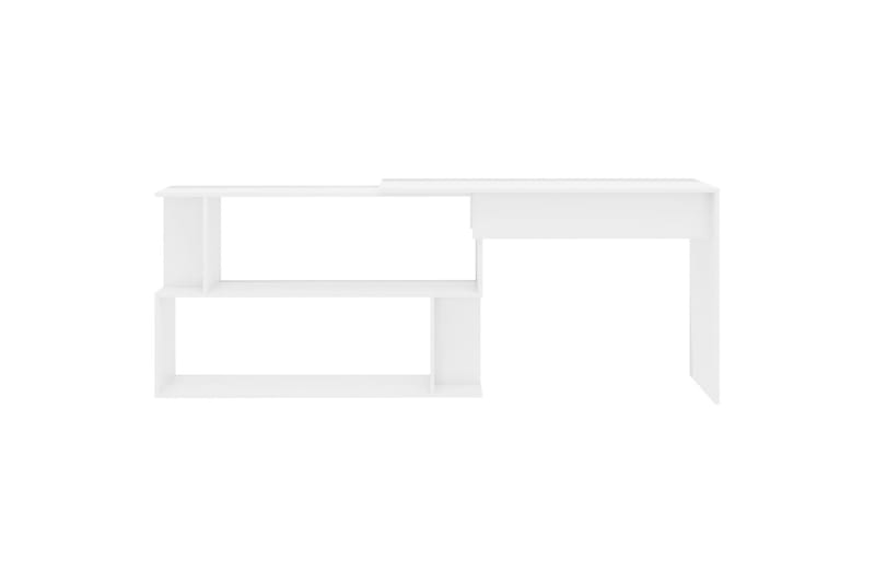 Hjørneskrivebord høyglans hvit 200x50x76 cm sponplate - Hvit - Oppbevaring - Oppbevaringsmøbler - Kommode - Sektretær