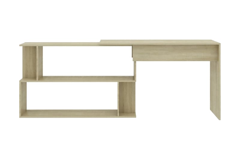 Hjørneskrivebord sonoma eik 200x50x76 cm sponplate - Brun - Oppbevaring - Oppbevaringsmøbler - Kommode - Sektretær