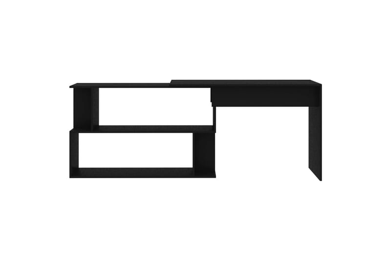 Hjørneskrivebord svart 200x50x76 cm sponplate - Svart - Oppbevaring - Oppbevaringsmøbler - Kommode - Sektretær