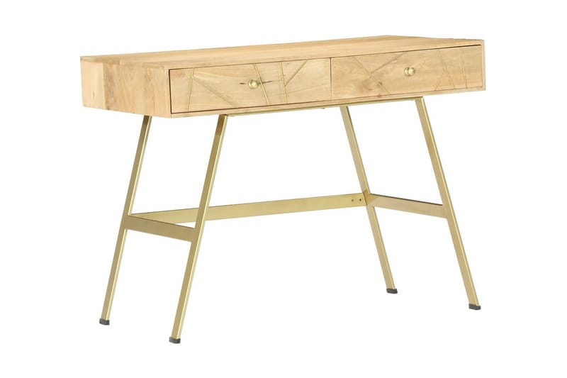 Skrivebord med skuffer 100x55x75 cm heltre mango - Brun - Oppbevaring - Oppbevaringsmøbler - Kommode - Sektretær