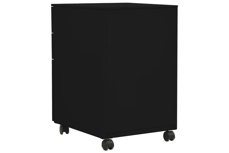 Mobilt arkivskap svart 39x45x60 cm stål - Svart - Oppbevaring - Oppbevaringsmøbler - Kommode - Skuffeseksjoner
