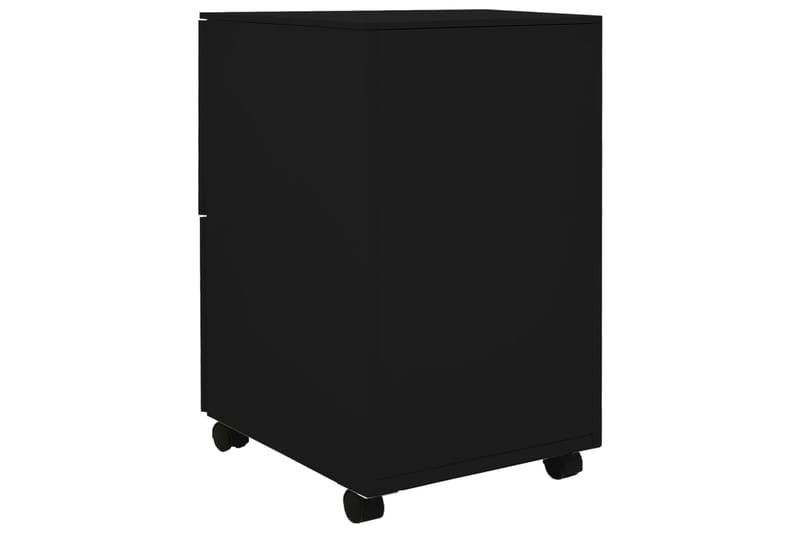 Mobilt arkivskap svart 39x45x67 cm stål - Svart - Oppbevaring - Oppbevaringsmøbler - Kommode - Skuffeseksjoner