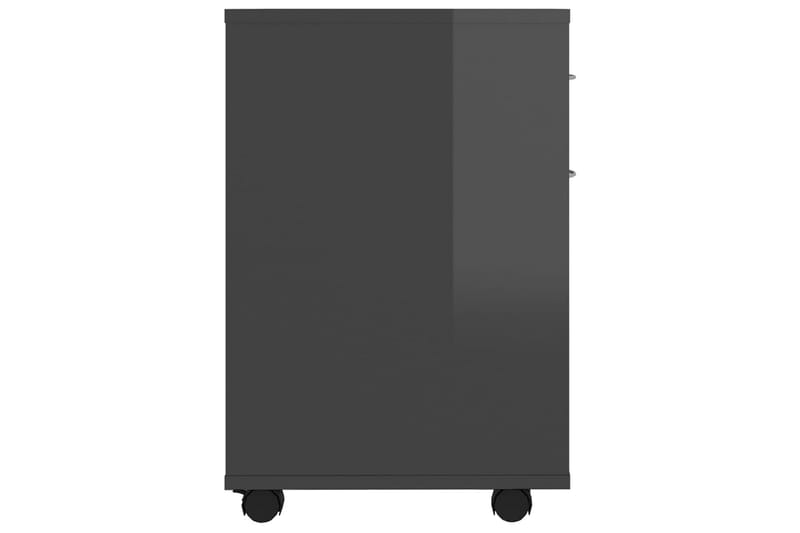 Rulleskap høyglans grå 45x38x54 cm sponplate - Grå - Oppbevaring - Oppbevaringsmøbler - Kommode - Skuffeseksjon