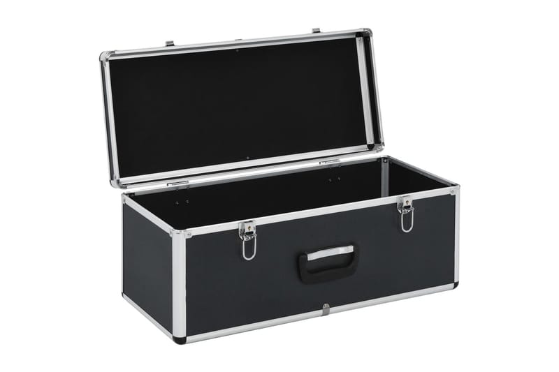 Oppbevaringskasser 2 stk svart aluminium - Svart - Oppbevaring - Oppbevaringsmøbler - Oppbevaringskiste