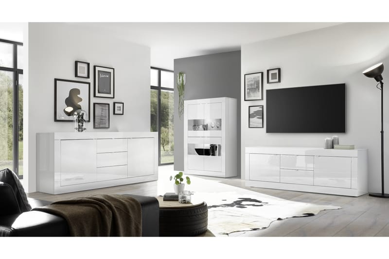 Basic Skjenk 210 cm - Hvit - Møbler - Sofaer - Sofatilbehør - Rengjøring sofa - Stoff