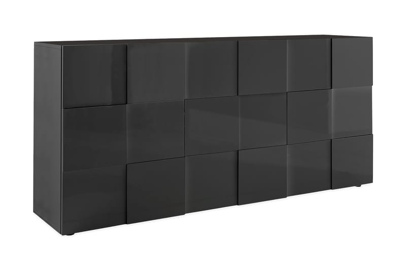 Dama Sideboard 181 cm - Mørkegrå Høyglanslack - Oppbevaring - Oppbevaringsmøbler - Sideboard & skjenk