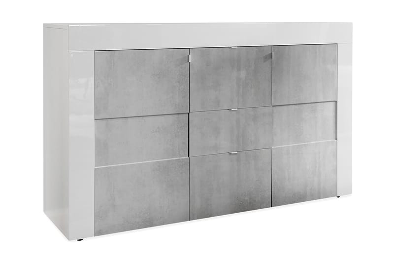 Easy Sideboard 138 cm - Hvit/Betong - Oppbevaring - Oppbevaringsmøbler - Sideboard & skjenker