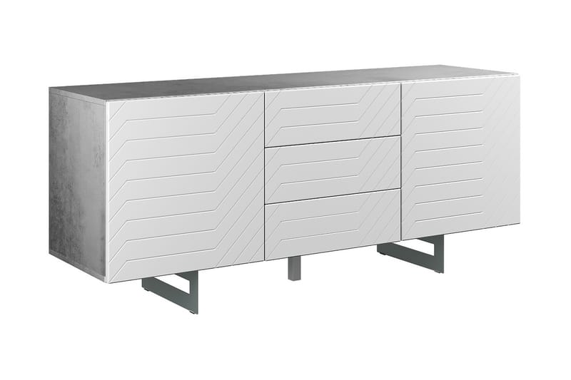 Itaca Sideboard 3 skuffer 165x45 cm - Mørkegrå/Hvit - Oppbevaring - Oppbevaringsmøbler - Sideboard & skjenker