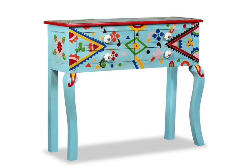 Konsollbord mango heltre blå håndmalt - Oppbevaring - Oppbevaringsmøbler - Sideboard & skjenker