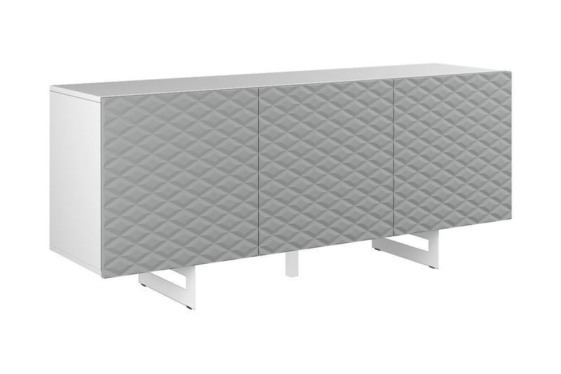 Korfu Sideboard 165x45 cm - Hvit/Grå - Oppbevaring - Oppbevaringsmøbler - Kommode