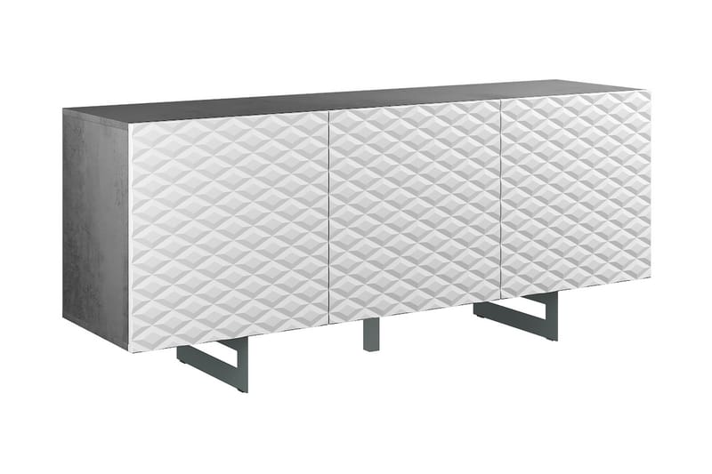 Korfu Sideboard 165x45 cm - Mørkegrå/Hvit - Oppbevaring - Oppbevaringsmøbler - Kommode