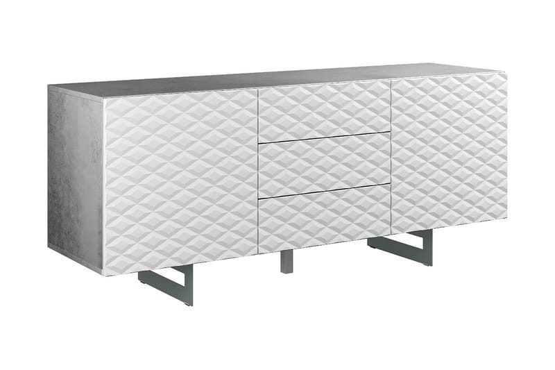 Korfu Sideboard 3 skuffer 165x45 cm - Betonggrå/Hvit - Oppbevaring - Oppbevaringsmøbler - Sideboard & skjenker