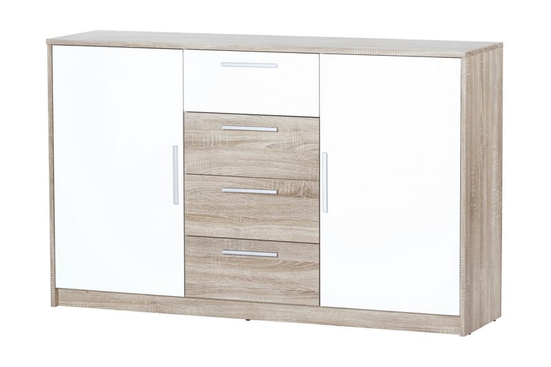 Linera Skjenk 145 cm - Hvit/Eik - Oppbevaring - Oppbevaringsmøbler - Sideboard & skjenk