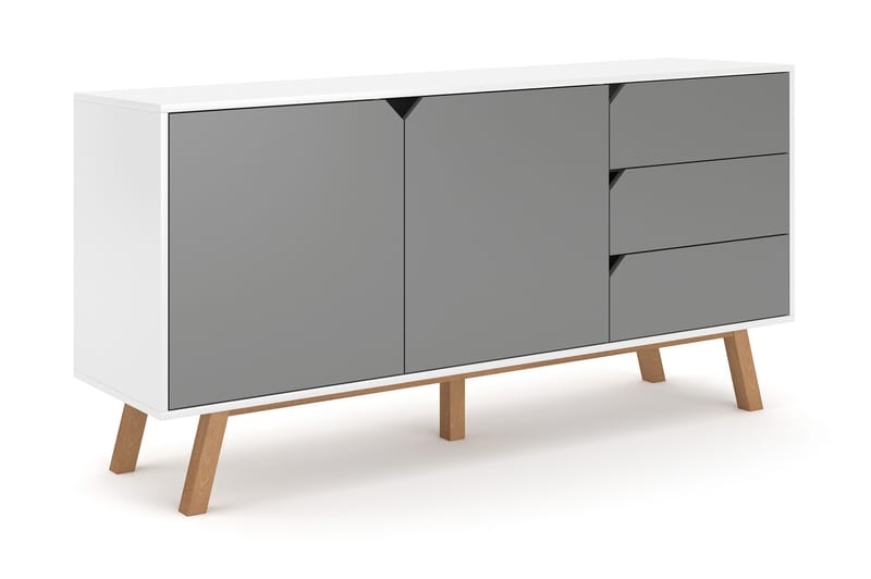 Molan Sideboard 42x160 cm - Hvit|Grå - Oppbevaring - Oppbevaringsmøbler - Sideboard & skjenk