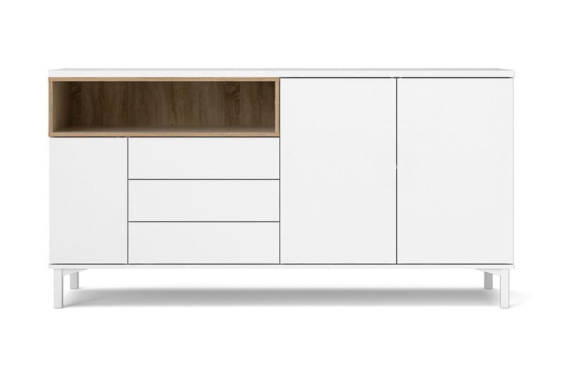 Roomers Skjenk 176 cm - Hvit/Brun - Oppbevaring - Oppbevaringsmøbler - Sideboard & skjenker