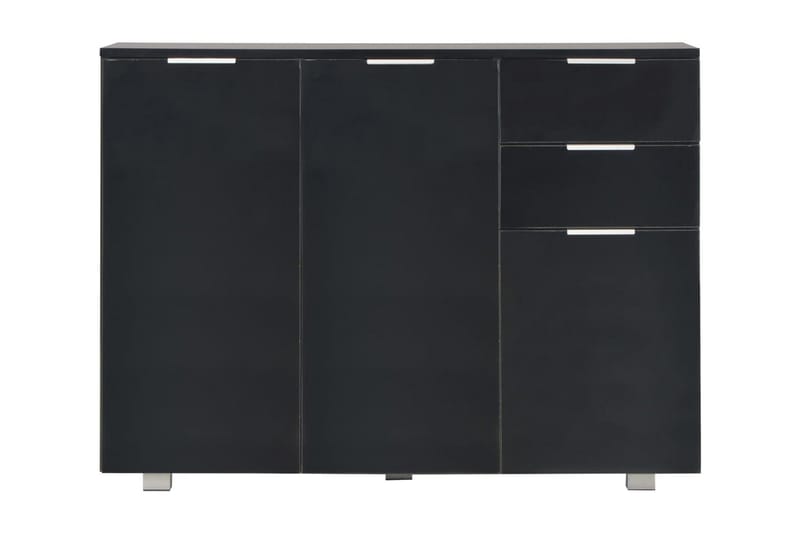 Skjenk høyglans svart 107x35x76 cm - Svart - Oppbevaring - Oppbevaringsmøbler - Sideboard & skjenker