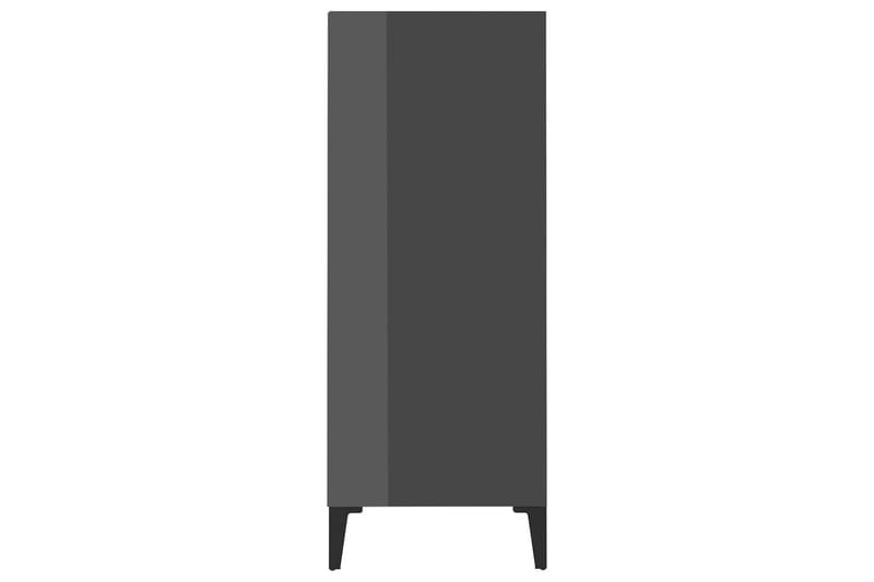 Skjenk höyglans grå 57x35x90 cm sponplate - Grå - Oppbevaring - Oppbevaringsmøbler - Sideboard & skjenker