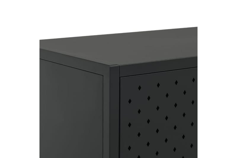Skjenk svart 105x35x75 cm stål - Svart - Oppbevaring - Oppbevaringsmøbler - Sideboard & skjenk