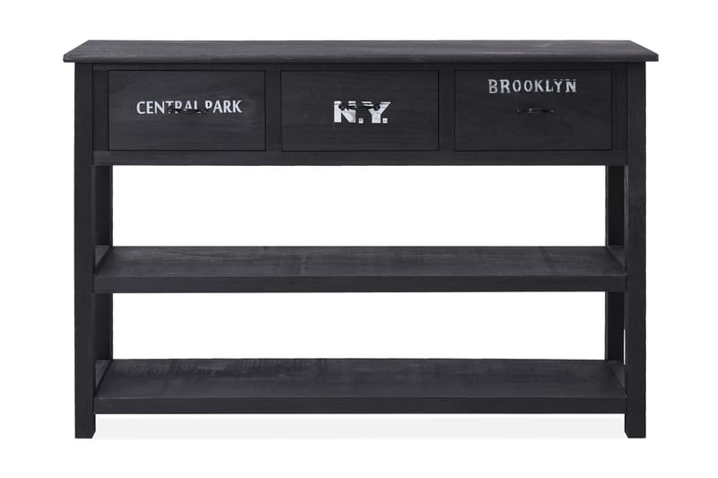 Skjenk svart 115x30x76 cm tre - Svart - Oppbevaring - Oppbevaringsmøbler - Sideboard & skjenk