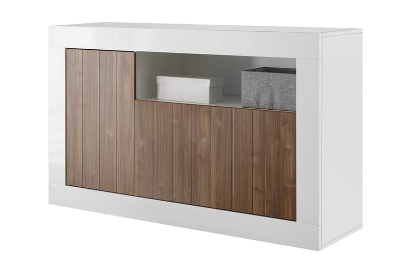 Urbino Medio Skjenk 138 cm - Hvit/Tre/Natur - Oppbevaring - Oppbevaringsmøbler - Sideboard & skjenker