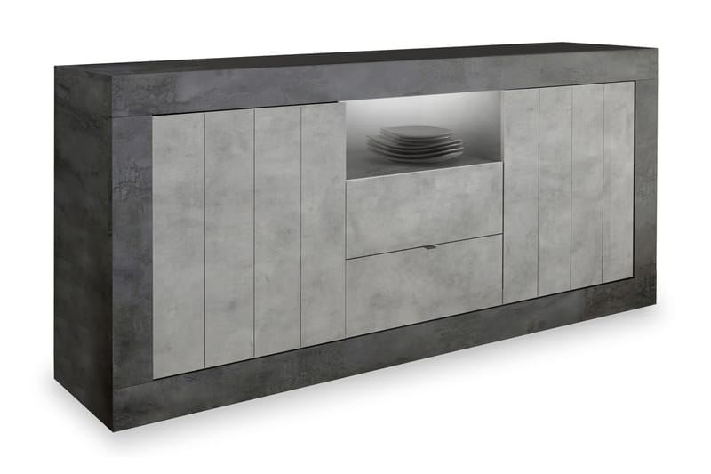 Urbino Skjenk 184 cm - Grå - Oppbevaring - Oppbevaringsmøbler - Sideboard & skjenker