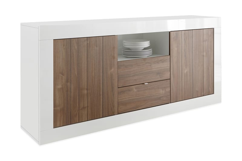 Urbino Skjenk 184 cm - Hvit/Tre/Natur - Oppbevaring - Oppbevaringsmøbler - Sideboard & skjenker