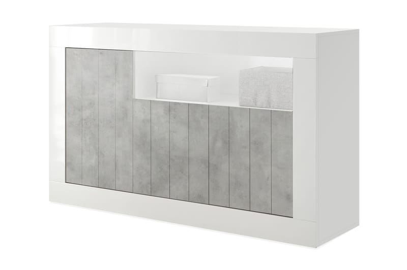 Urbino Skjenk Medio 138 cm - Hvit/Grå - Oppbevaring - Oppbevaringsmøbler - Sideboard & skjenk