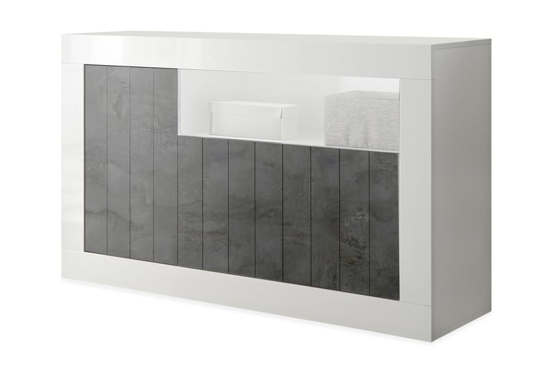 Urbino Skjenk Medio 138 cm - Hvit/Gråmelert - Oppbevaring - Oppbevaringsmøbler - Sideboard & skjenk