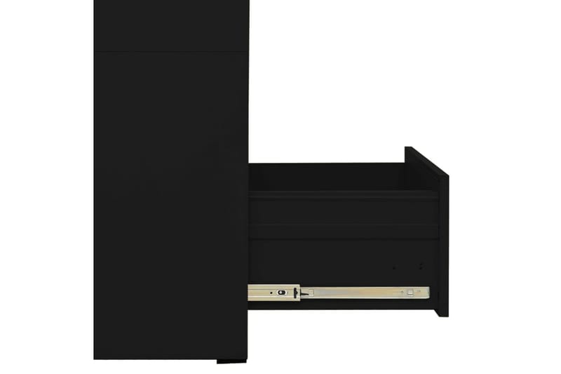 Arkivskap 46x62x72,5 cm stål svart - Svart - Oppbevaring - Skap - Oppbevaringsskap - Kontorskap - Dokumentskap