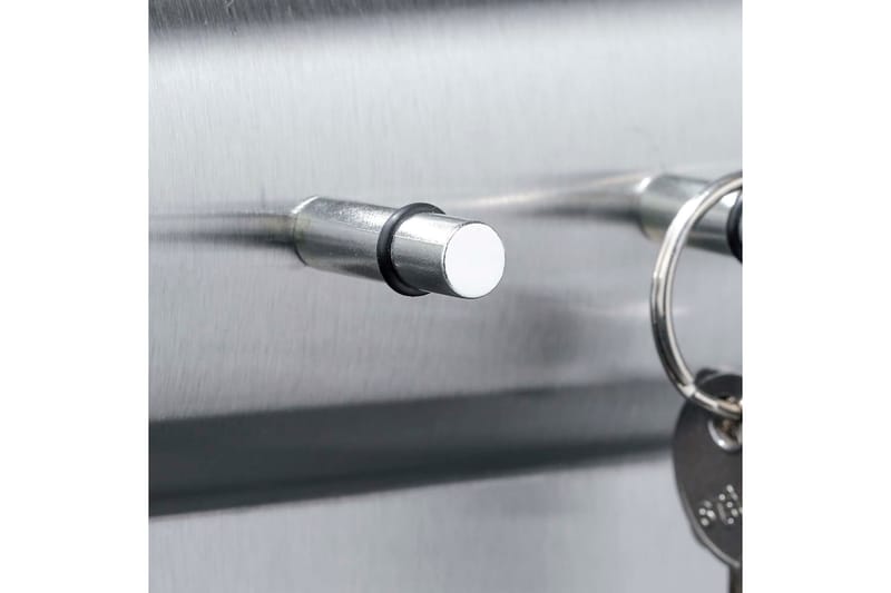 HI Nøkkelholder og oppslagstavle sølv 28,5x25x8 cm - Silver - Oppbevaring - Skap - Oppbevaringsskap - Nøkkelskap
