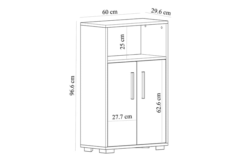 Desgrar Oppbevaringsskap 60x96,6 cm - Hvit - Oppbevaring - Skap - Oppbevaringsskap - Omkledningsskap