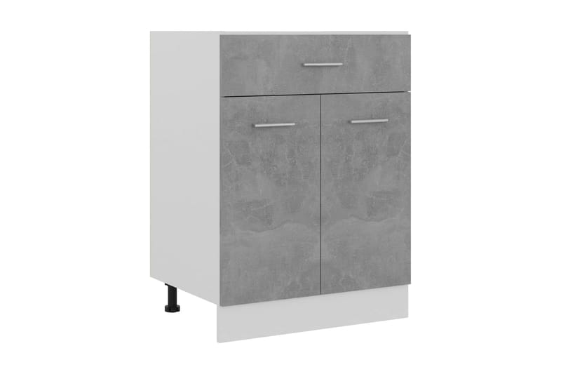 Kjøkkenskap betonggrå 60x46x81,5 cm sponplate - Grå - Oppbevaring - Skap - Oppbevaringsskap