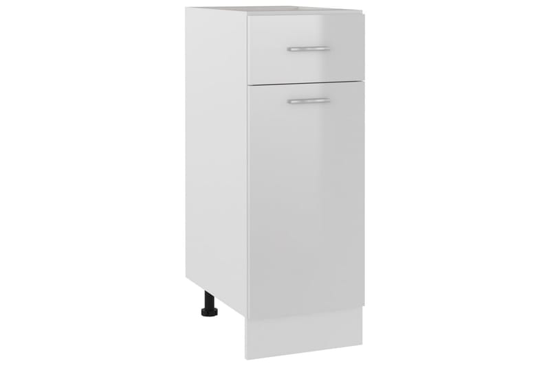 Kjøkkenskap høyglans hvit 30x46x81,5 cm sponplate - Hvit - Oppbevaring - Skap - Oppbevaringsskap