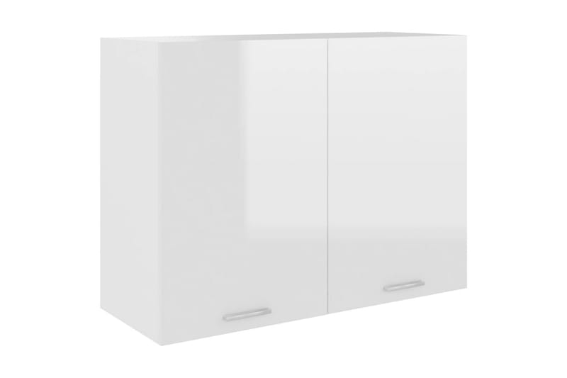 Kjøkkenskap høyglans hvit 80x31x60 cm sponplate - Hvit - Oppbevaring - Skap - Oppbevaringsskap