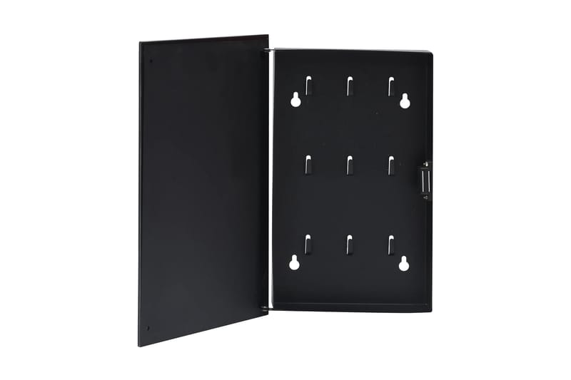 Nøkkelskap med magnettavle svart 30x20x5,5 cm - Svart - Oppbevaring - Skap - Oppbevaringsskap - Nøkkelskap