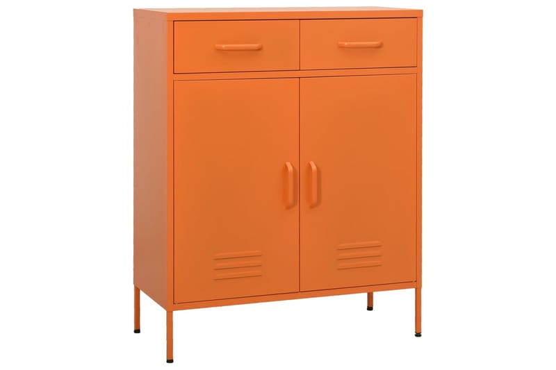 Oppbevaringsskap oransje 80x35x101,5 cm stål - Oransj - Oppbevaring - Skap - Oppbevaringsskap - Klesskap & skifterom