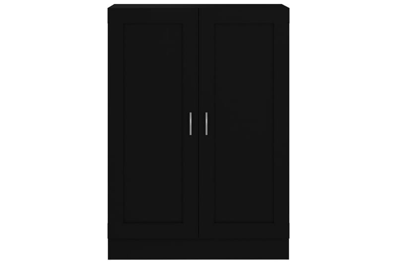 Bokhylle høyglans svart 82,5x30,5x115 cm sponplate - Oppbevaring - Skap - Vitrineskap