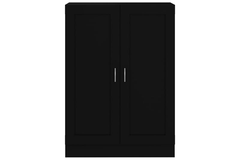 Bokhylle svart 82,5x30,5x115 cm sponplate - Oppbevaring - Skap - Vitrineskap