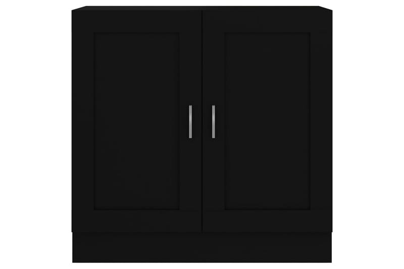 Bokhylle svart 82,5x30,5x80 cm sponplate - Oppbevaring - Skap - Vitrineskap