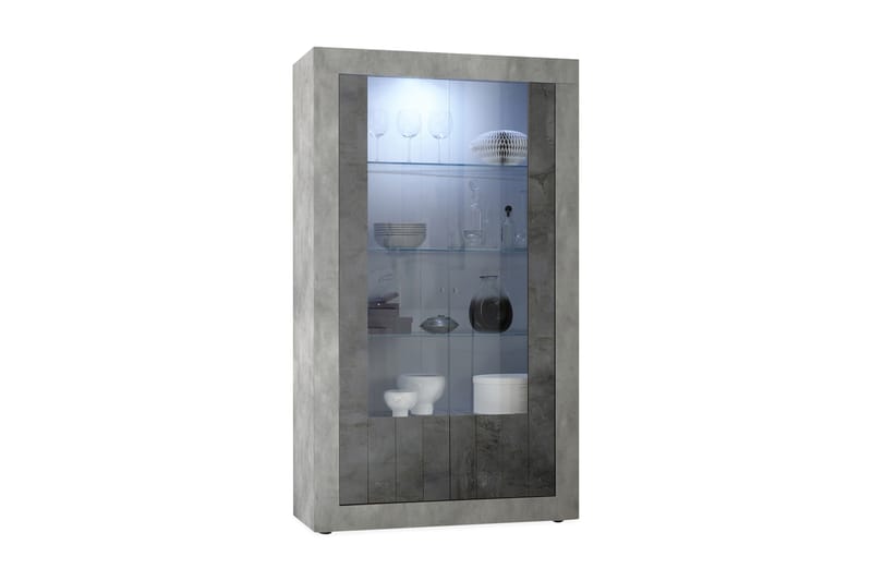 Urbino Vitrineskap 110 cm - Gråmelert - Oppbevaring - Oppbevaringsmøbler - Sideboard & skjenk