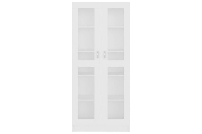 Vitrineskap hvit 82,5x30,5x185,5 cm sponplate - Hvit - Oppbevaring - Skap - Vitrineskap