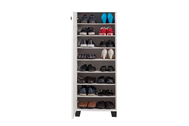 Shoe Cabinet Hvit|Svart - Oppbevaring - Skooppbevaring