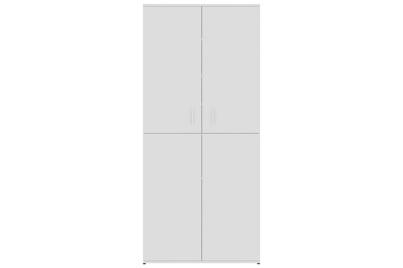 Skoskap høyglans hvit 80x39x178 cm sponplate - Oppbevaring - Skooppbevaring