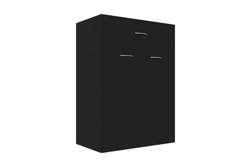 Skoskap svart 60x35x84 cm sponplate - Svart - Oppbevaring - Oppbevaringsmøbler - Sideboard & skjenker