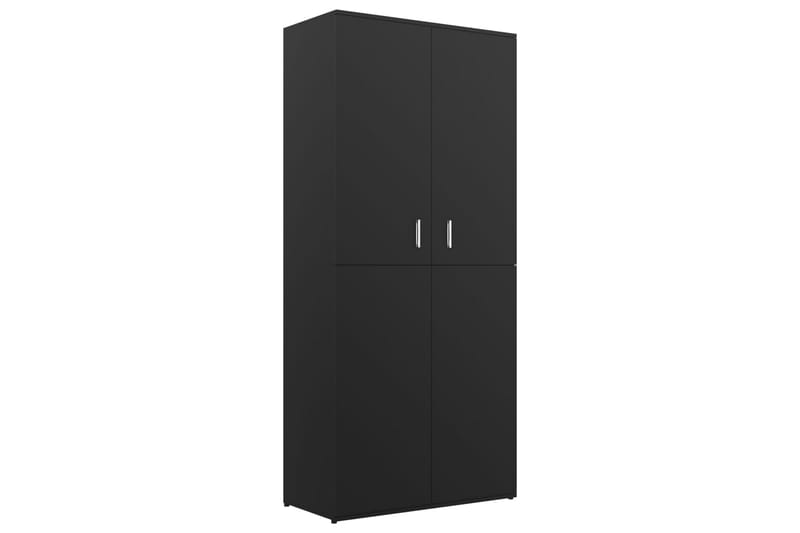 Skoskap svart 80x39x178 cm sponplate - Oppbevaring - Klesoppbevaring - Garderober & garderobesystem