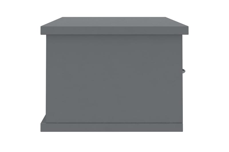Veggskuff høyglans grå 60x26x18,5 cm sponplate - Grå - Oppbevaring - Vegghengt oppbevaring
