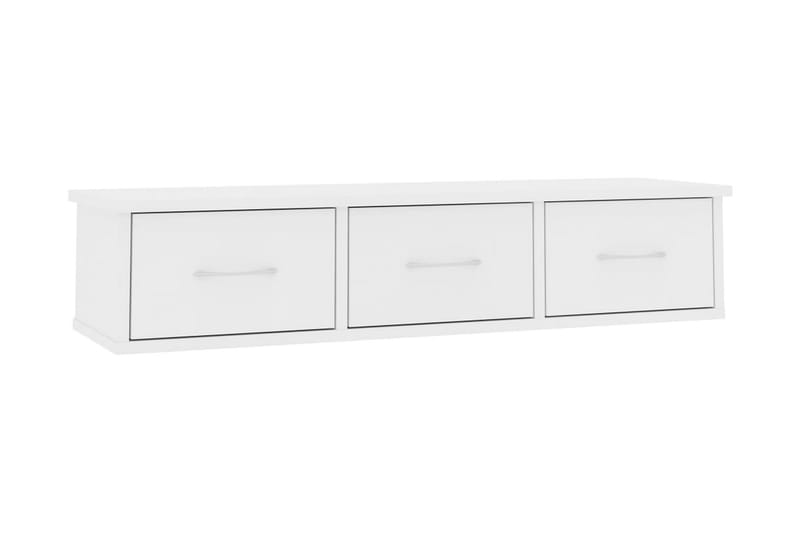 Veggskuff hvit 90x26x18,5 cm sponplate - Hvit - Oppbevaring - Vegghengt oppbevaring