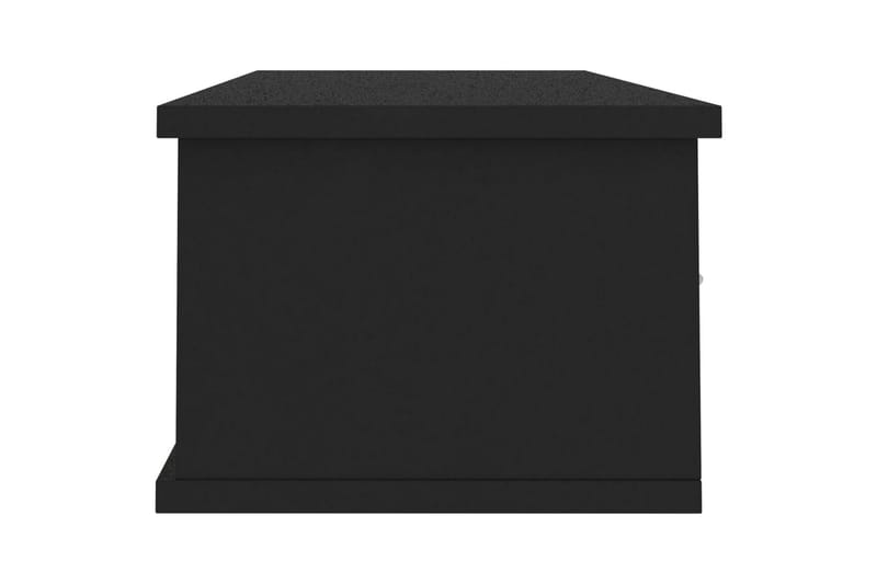 Veggskuff svart 90x26x18,5 cm sponplate - Svart - Oppbevaring - Vegghengt oppbevaring