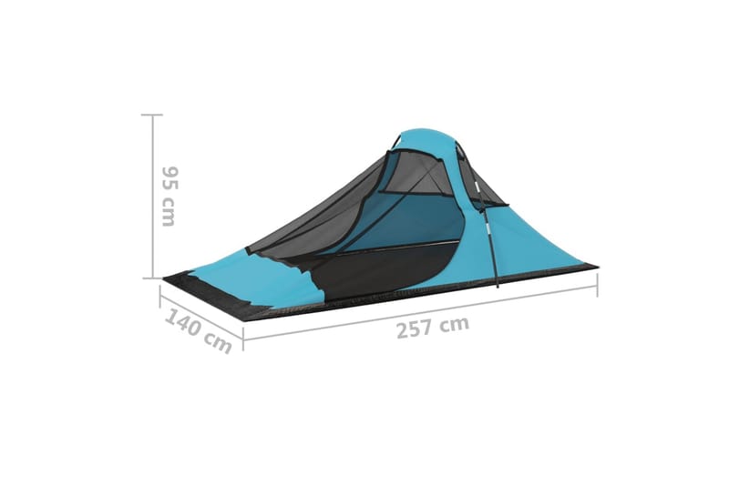 Campingtelt 317x240x100 cm blå - Blå - Sport & fritid - Camping & vandring - Telt